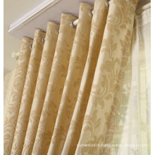 golden color double layer curtains